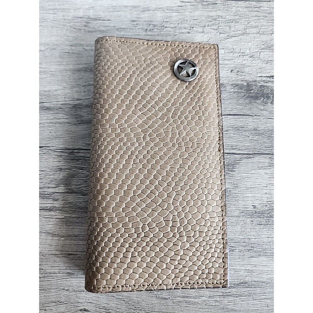 Western Ranger Rodeo Wallet Light Green Leather Reptile Embosed Faux Lonestar